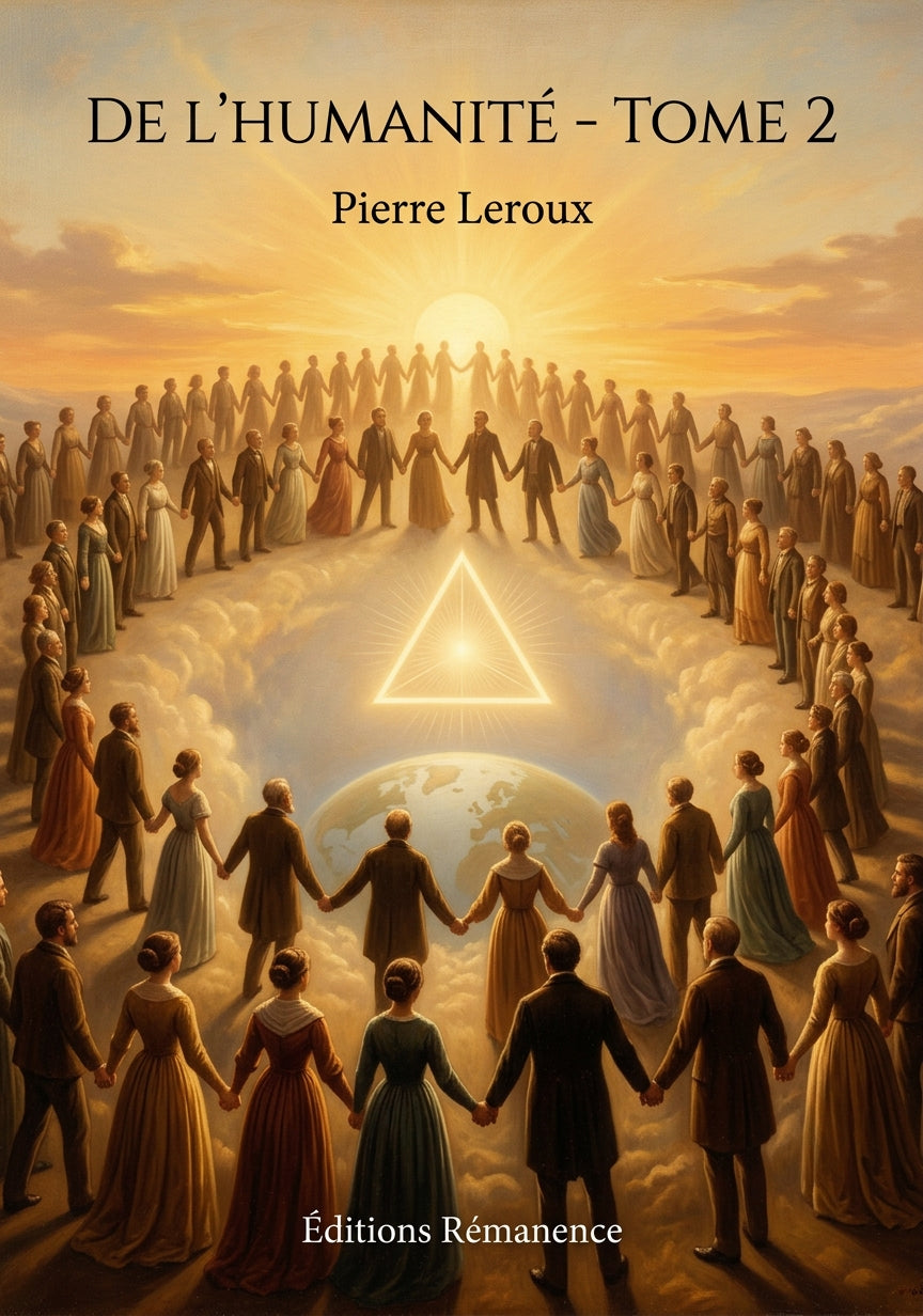 Livre De l’humanité - Tome 2 par Pierre Leroux - Couverture - Editions Remanence