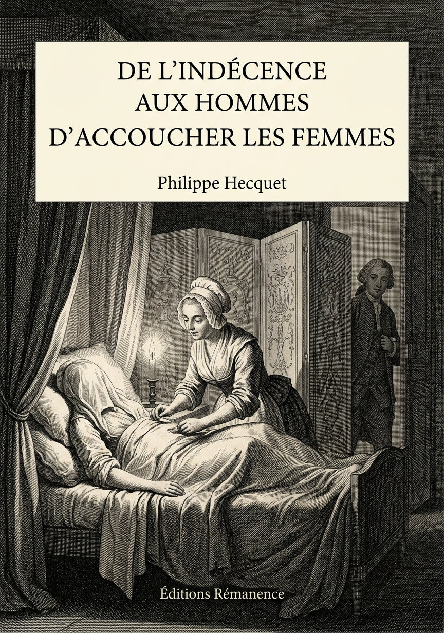 Livre De l’indécence aux hommes d’accoucher les femmes par Philippe Hecquet - Couverture - Editions Remanence