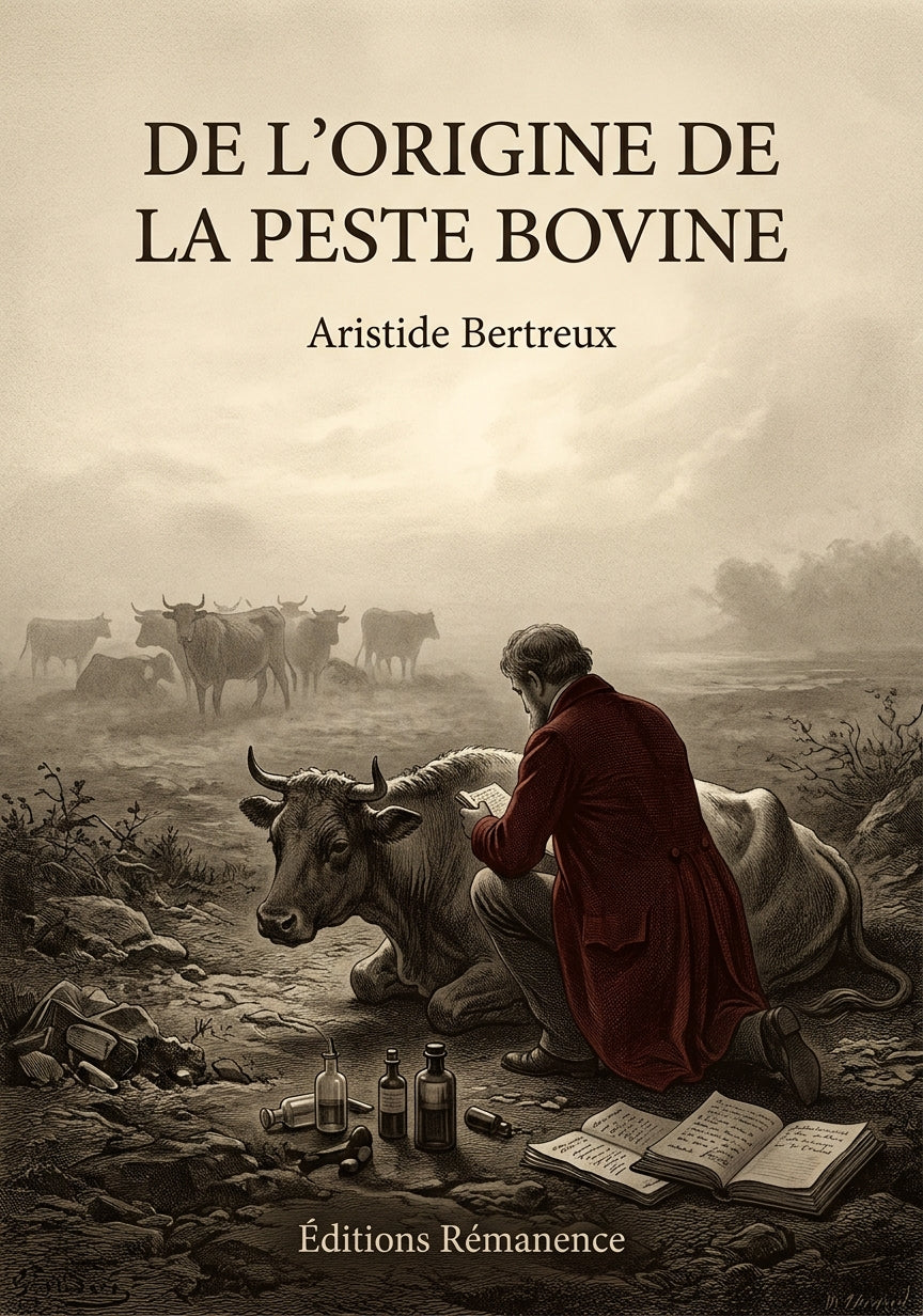 Livre De l’origine de la peste bovine par Aristide Bertreux - Couverture - Editions Remanence