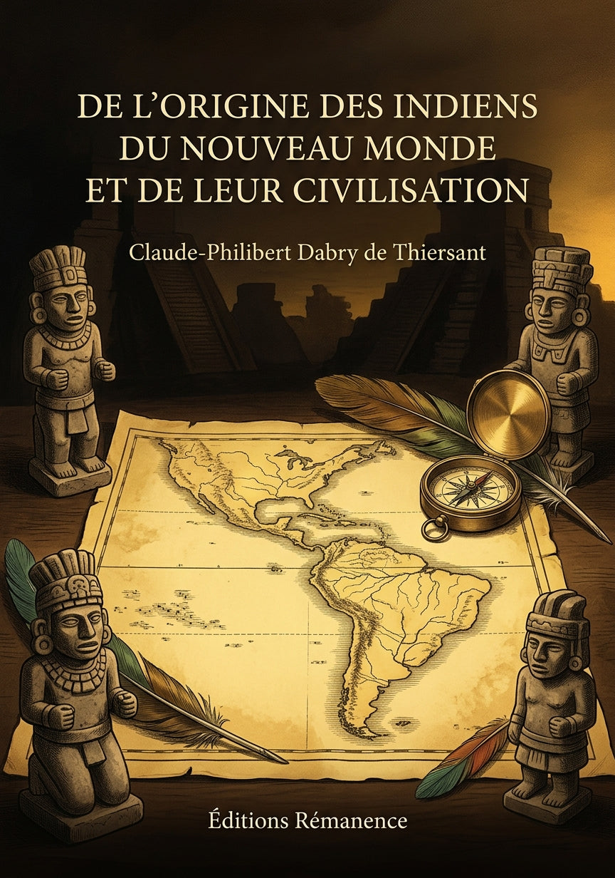 Livre De l’origine des Indiens du Nouveau Monde et de leur civilisation par Claude-Philibert Dabry de Thiersant - Couverture - Editions Remanence