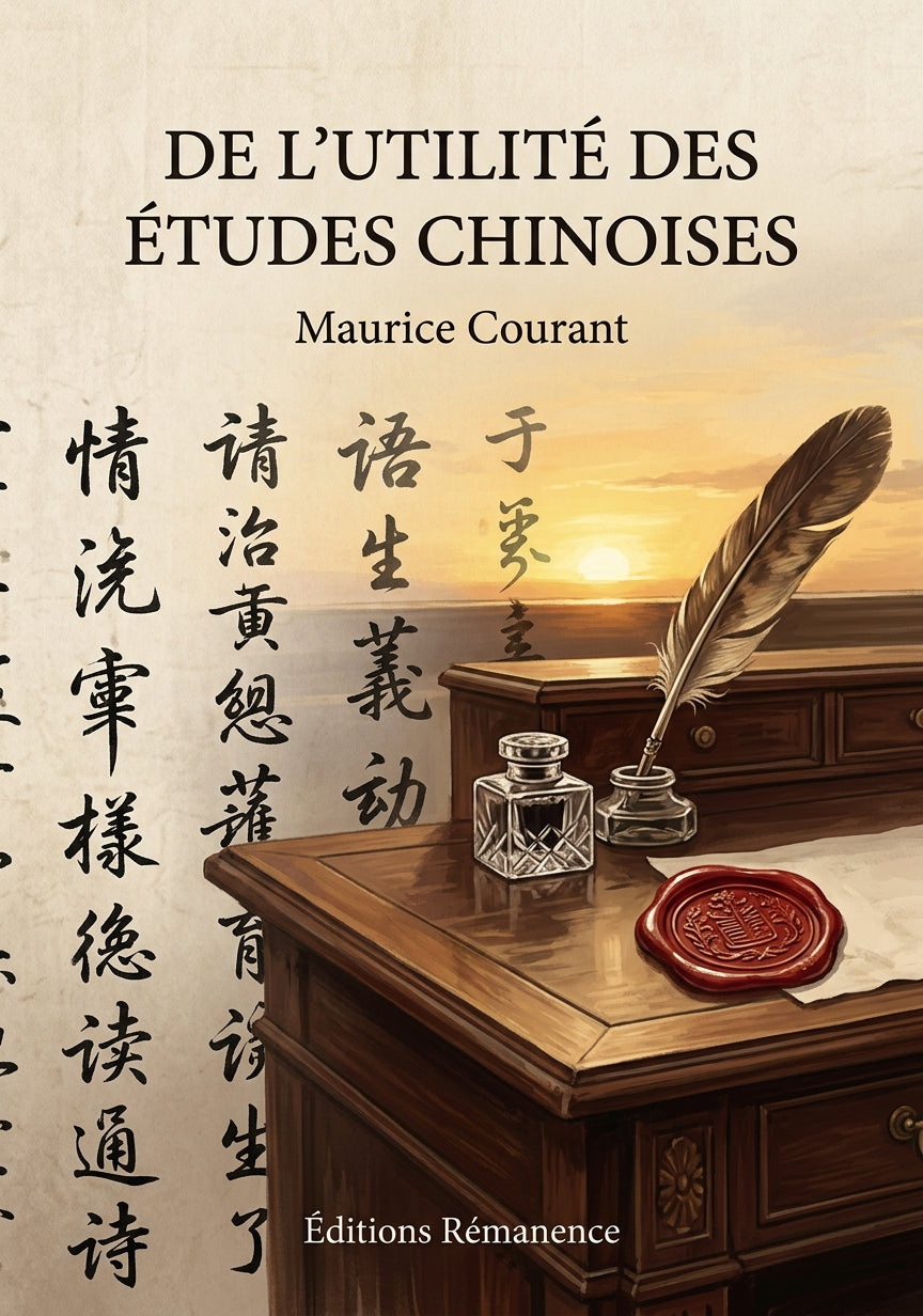 Livre De l’utilité des études chinoises par Maurice Courant - Couverture - Editions Remanence