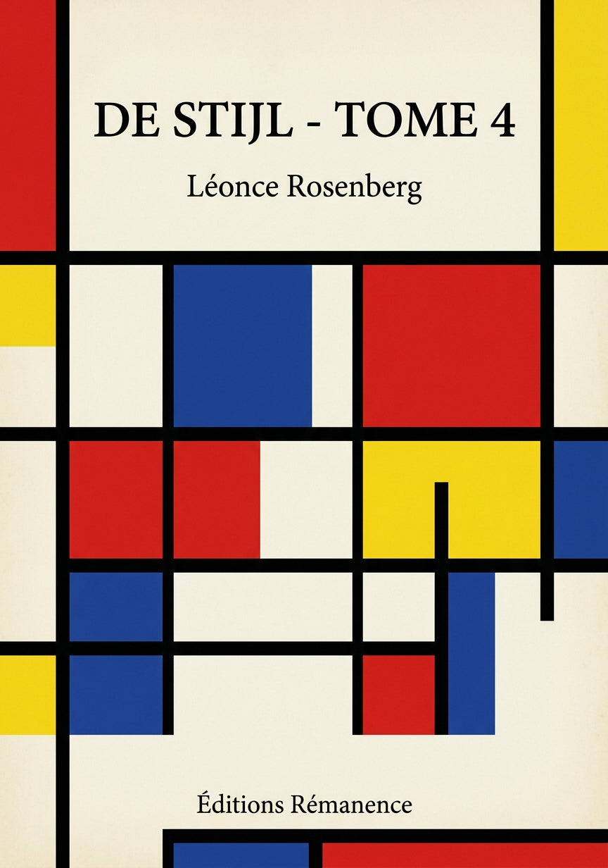 Livre De Stijl - Tome 4 par Léonce Rosenberg - Couverture - Editions Remanence