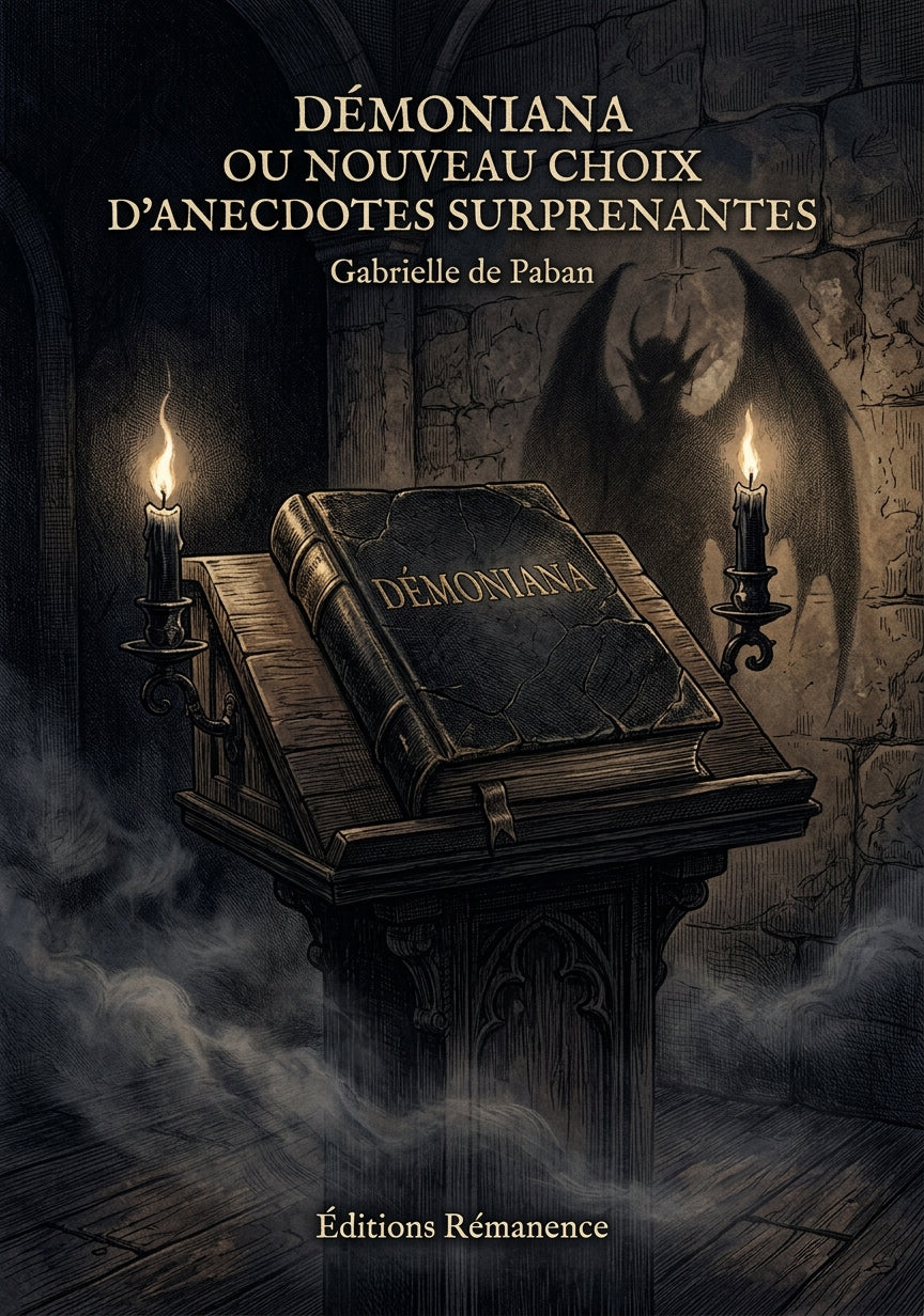 Livre Démoniana ou Nouveau choix d’anecdotes surprenantes par Gabrielle de Paban - Couverture - Editions Remanence