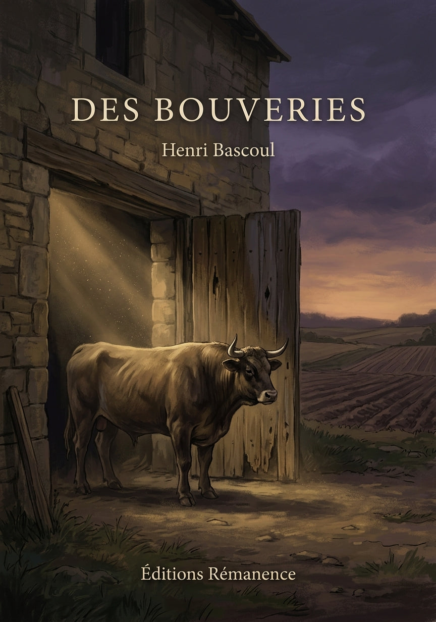 Livre Des bouveries par Henri Bascoul - Couverture - Editions Remanence