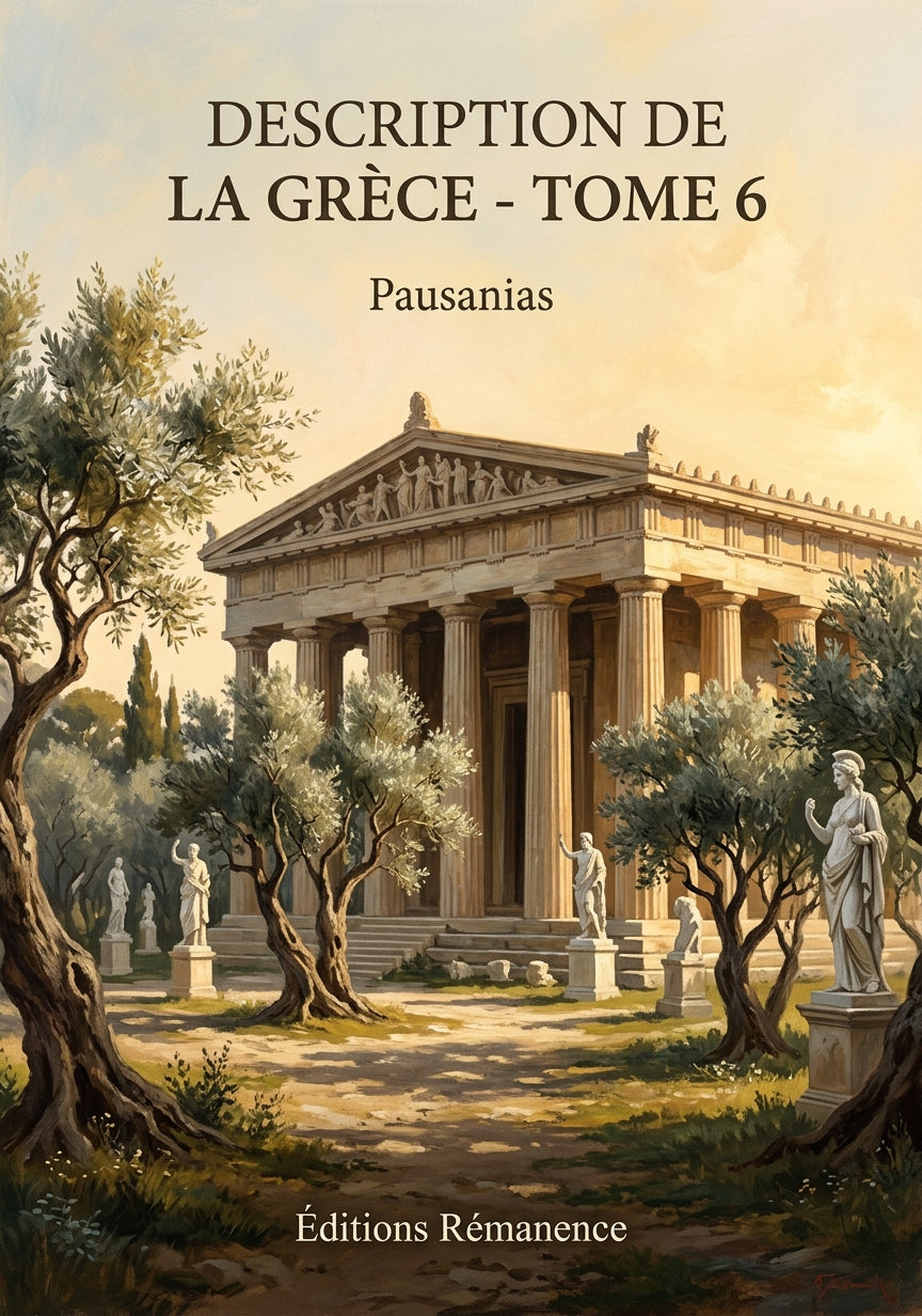 Livre Description de la Grèce - Tome 6 par Pausanias - Couverture - Editions Remanence