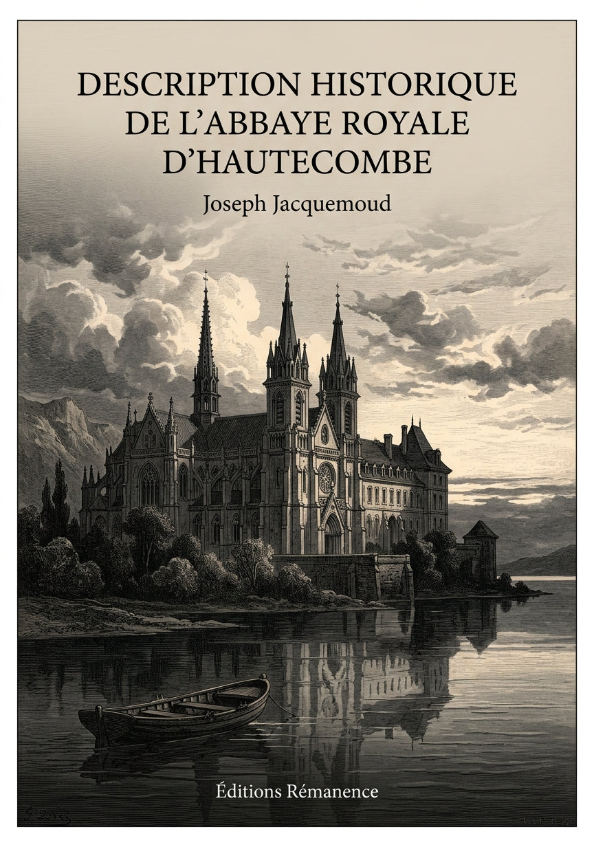 Livre Description historique de l’abbaye royale d’Hautecombe par Joseph Jacquemoud - Couverture - Editions Remanence