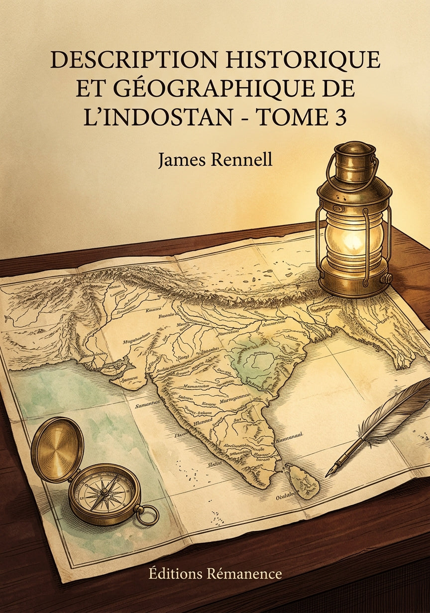 Livre Description historique et géographique de l’Indostan - Tome 3 par James Rennell - Couverture - Editions Remanence