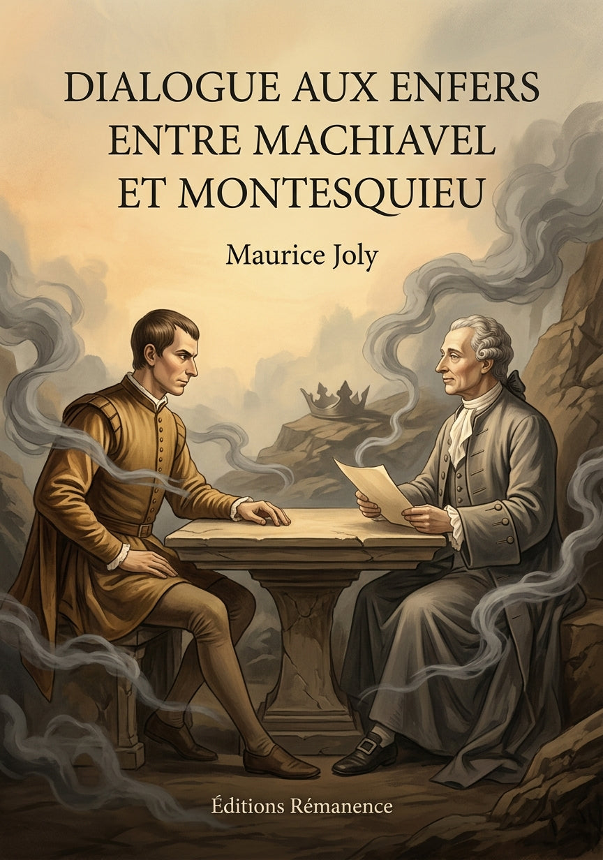 Livre Dialogue aux enfers entre Machiavel et Montesquieu par Maurice Joly - Couverture - Editions Remanence