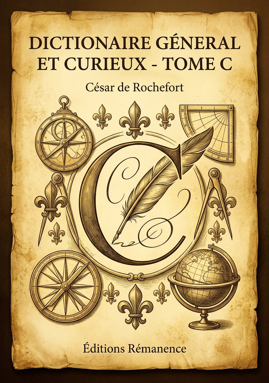 Livre Dictionaire general et curieux - Tome C par César de Rochefort - Couverture - Editions Remanence