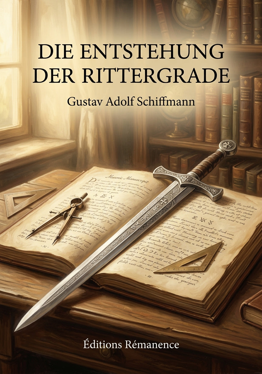 Livre Die Entstehung der Rittergrade par Gustav Adolf Schiffmann - Couverture - Editions Remanence