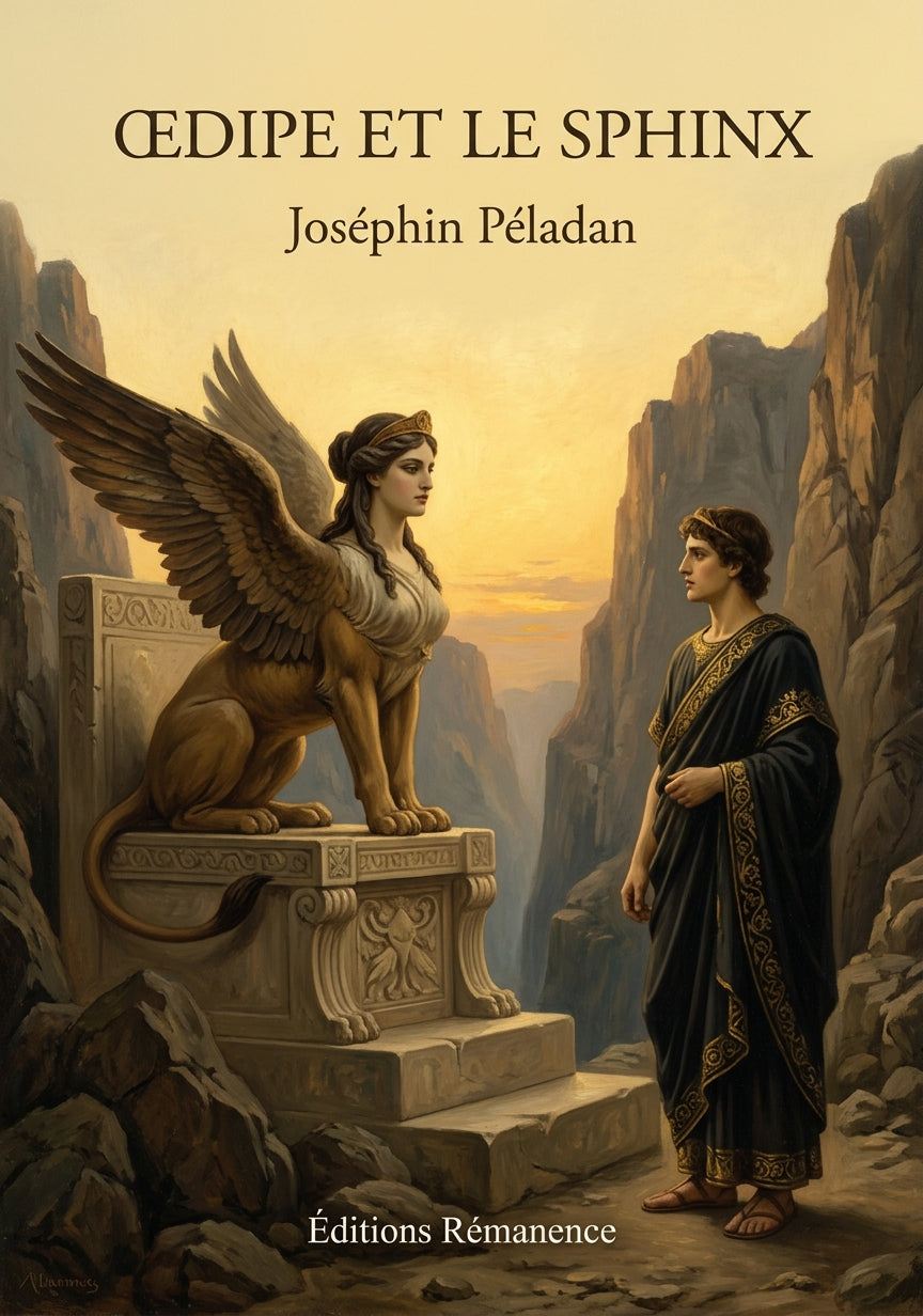 Livre Œdipe et le Sphinx par Joséphin Péladan - Couverture - Editions Remanence