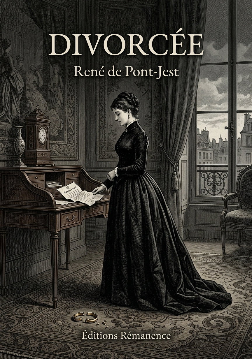 Livre Divorcée par René de Pont-Jest - Couverture - Editions Remanence