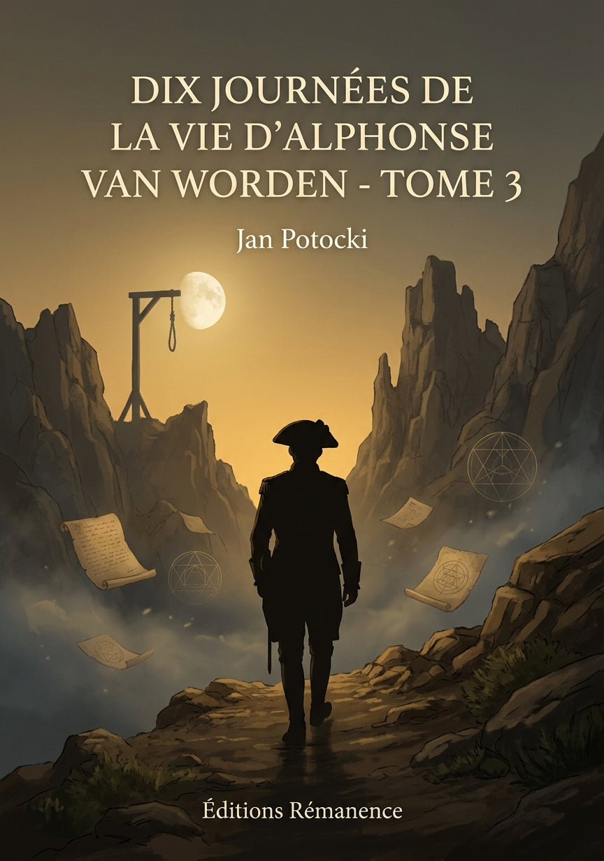 Livre Dix journées de la vie d’Alphonse Van Worden - Tome 3 par Jan Potocki - Couverture - Editions Remanence