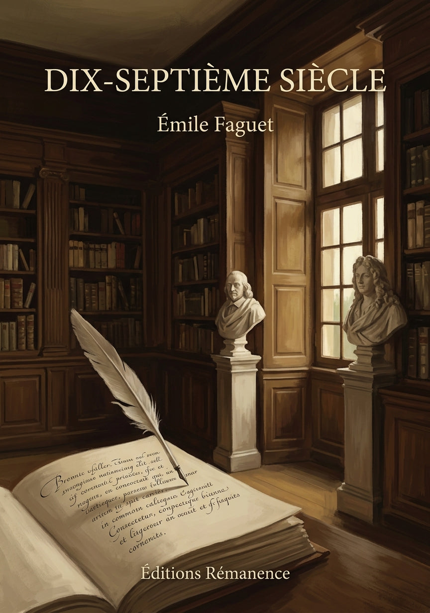 Livre Dix-septième Siècle par Émile Faguet - Couverture - Editions Remanence
