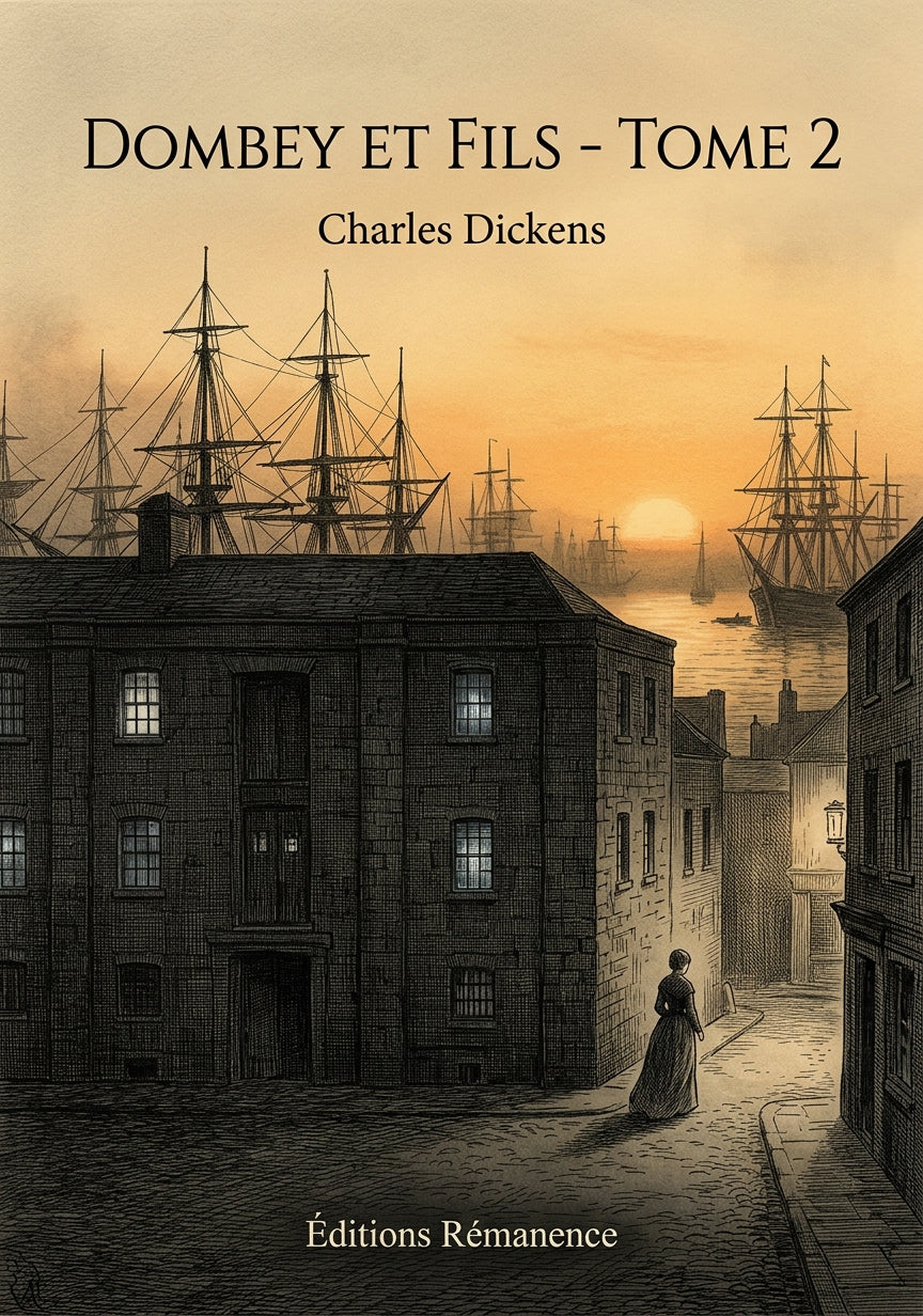 Livre Dombey et fils - Tome 2 par Charles Dickens - Couverture - Editions Remanence