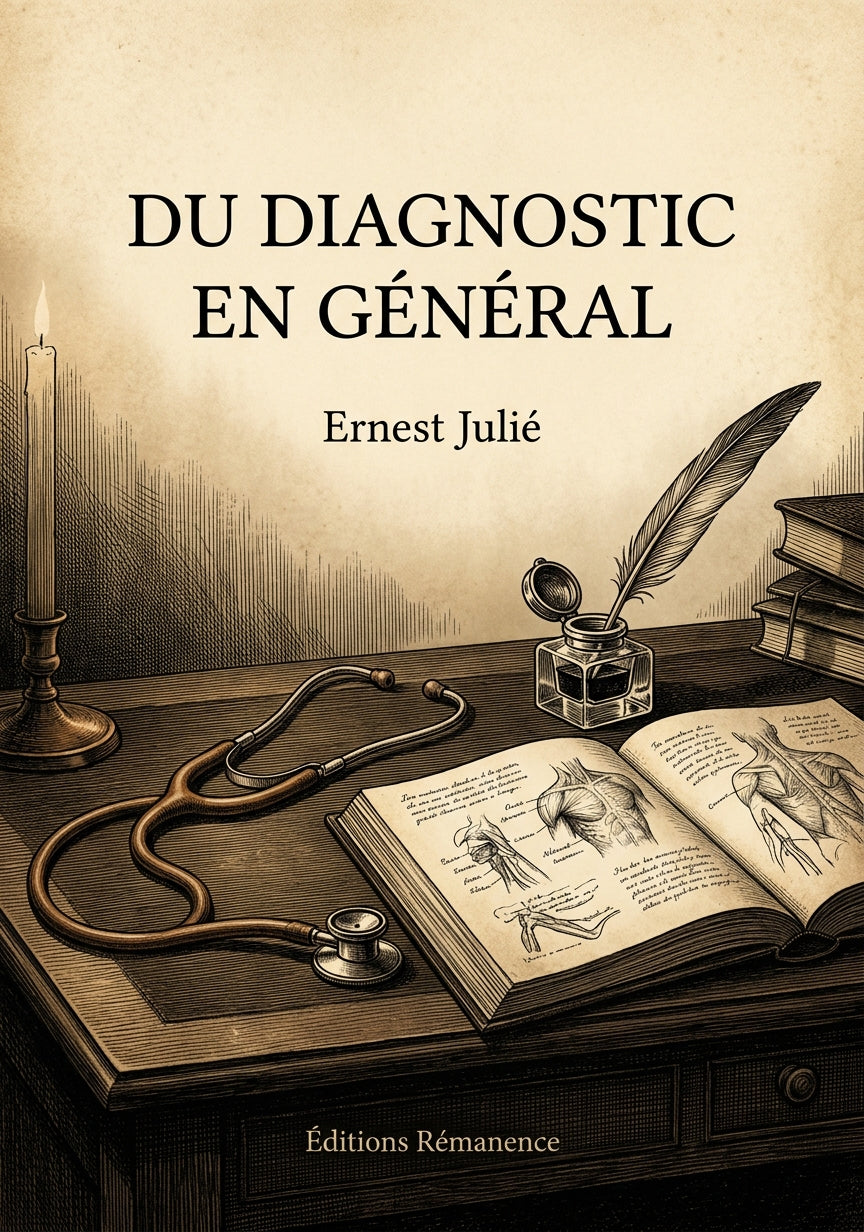 Livre Du diagnostic en général par Ernest Julié - Couverture - Editions Remanence