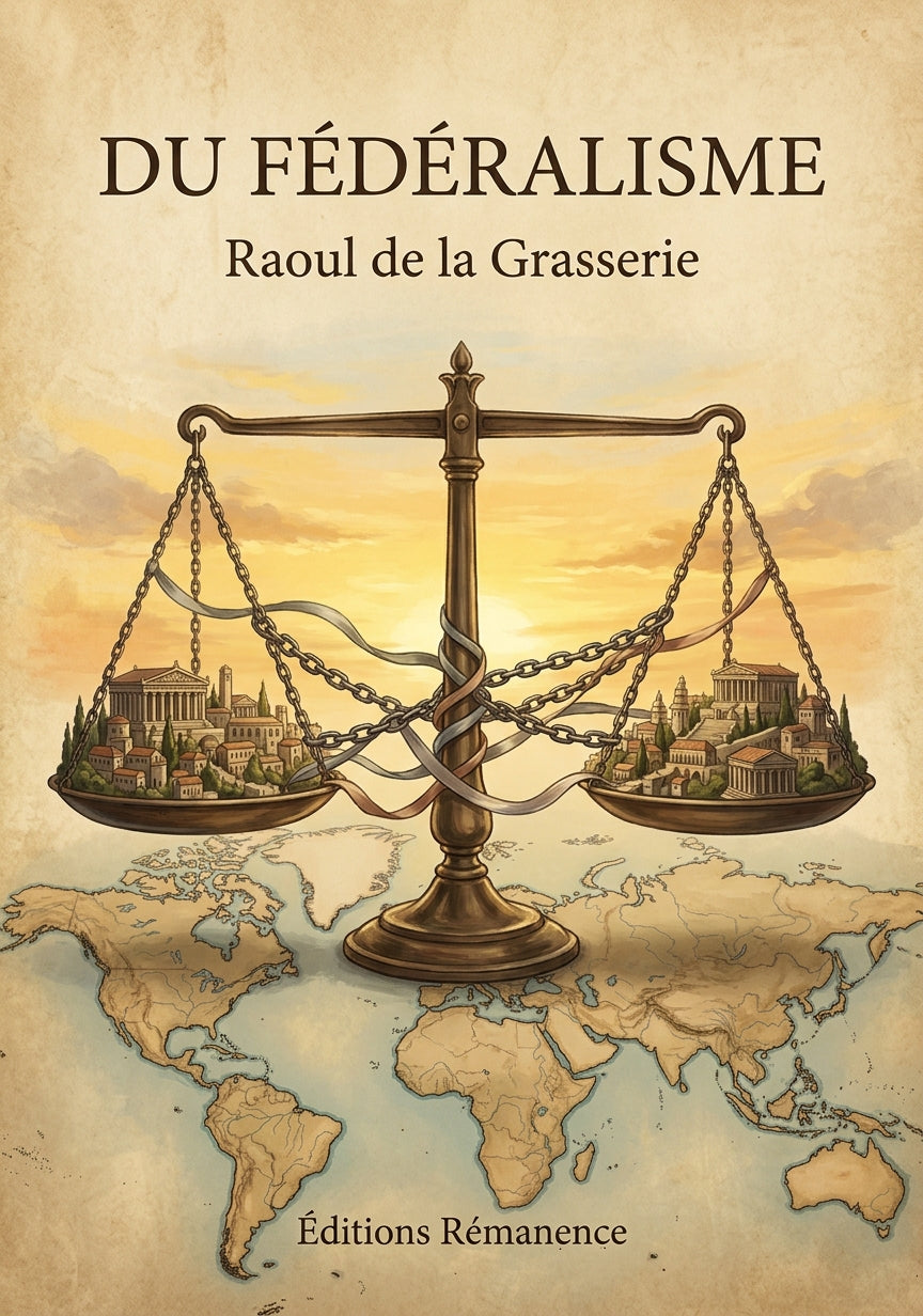 Livre Du Fédéralisme par Raoul de la Grasserie - Couverture - Editions Remanence