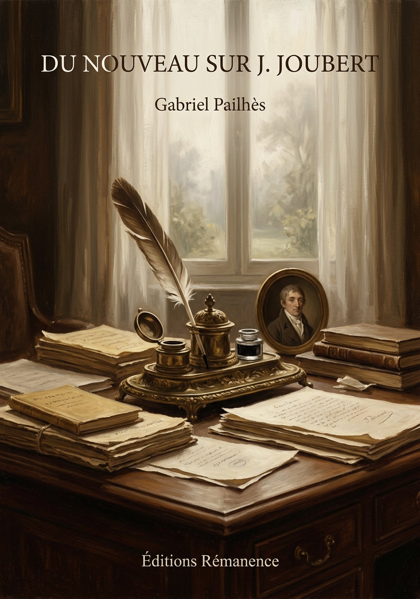 Livre Du nouveau sur J. Joubert par Gabriel Pailhès - Couverture - Editions Remanence