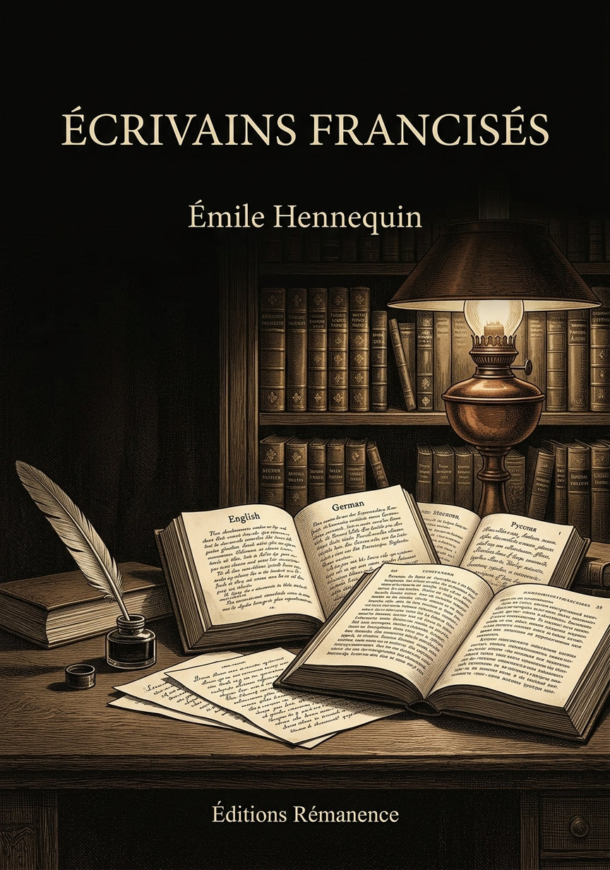 Livre Écrivains francisés par Émile Hennequin - Couverture - Editions Remanence