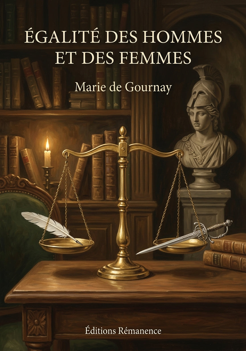 Livre Égalité des hommes et des femmes par Marie de Gournay - Couverture - Editions Remanence
