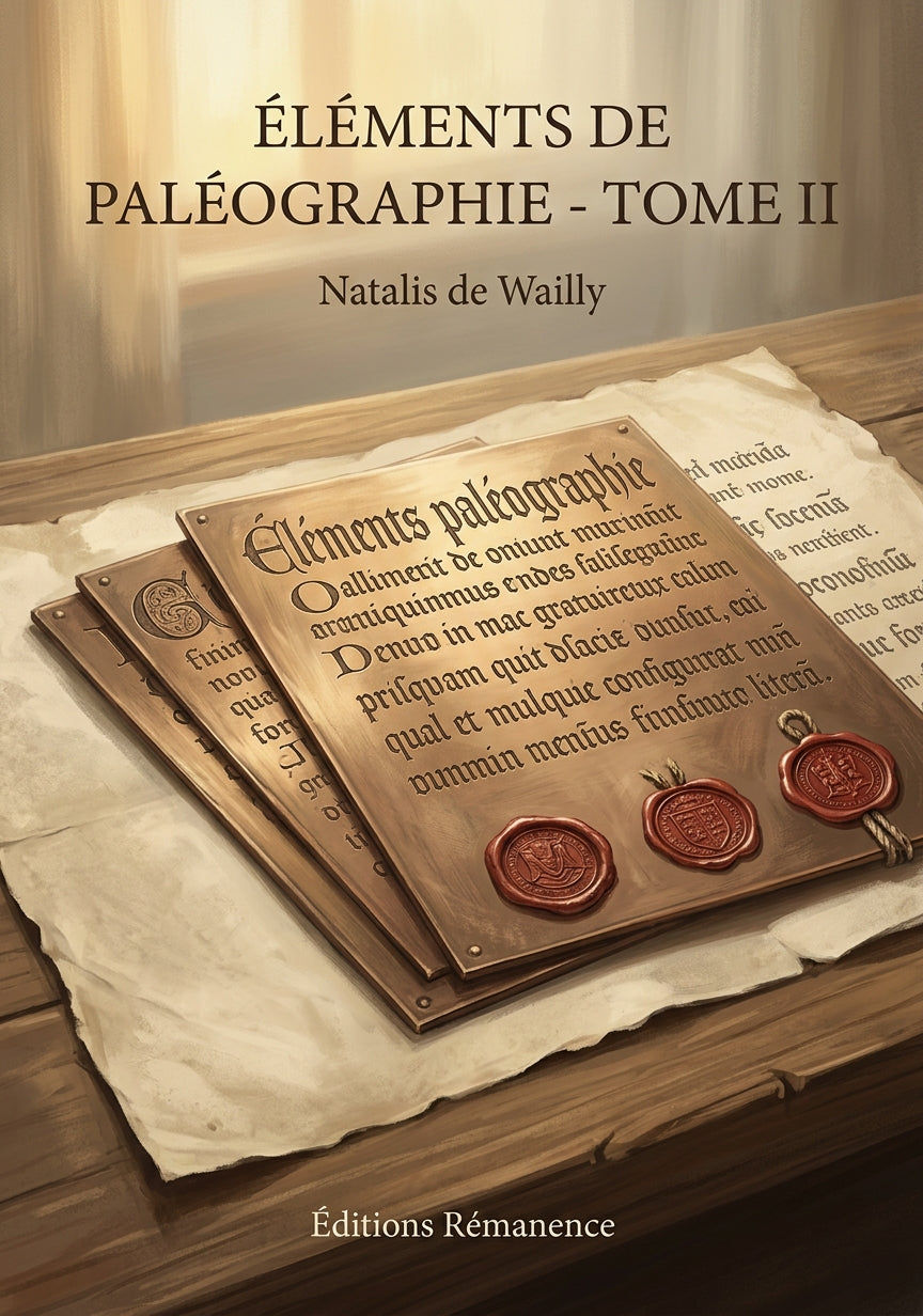 Livre Éléments de paléographie - Tome II par Natalis de Wailly - Couverture - Editions Remanence