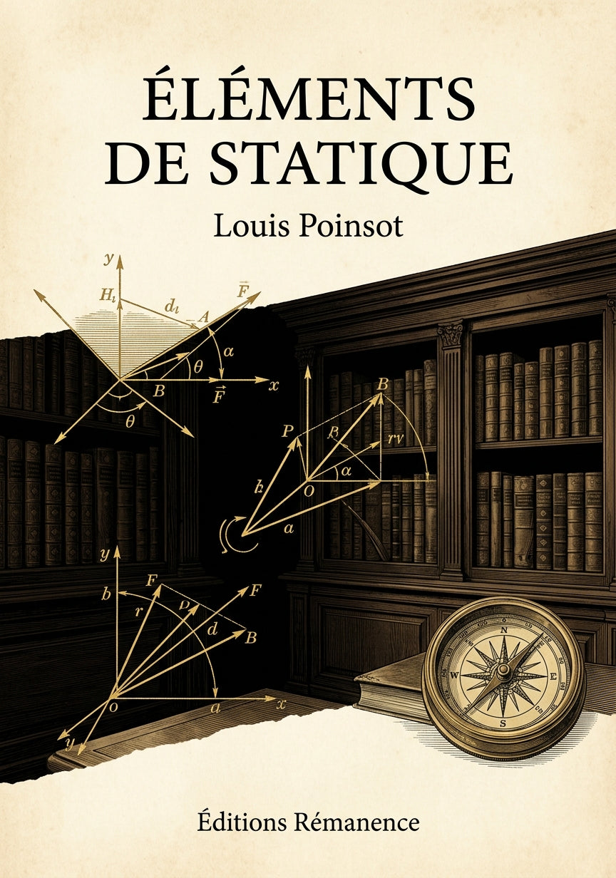 Livre Éléments de statique par Louis Poinsot - Couverture - Editions Remanence
