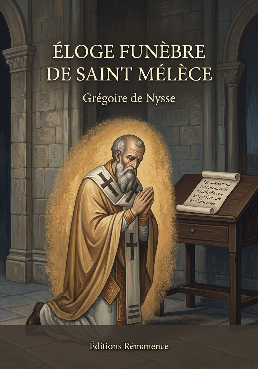 Livre Éloge funèbre de saint Mélèce par Grégoire de Nysse - Couverture - Editions Remanence
