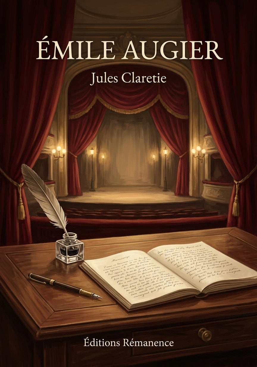 Livre Émile Augier par Jules Claretie - Couverture - Editions Remanence