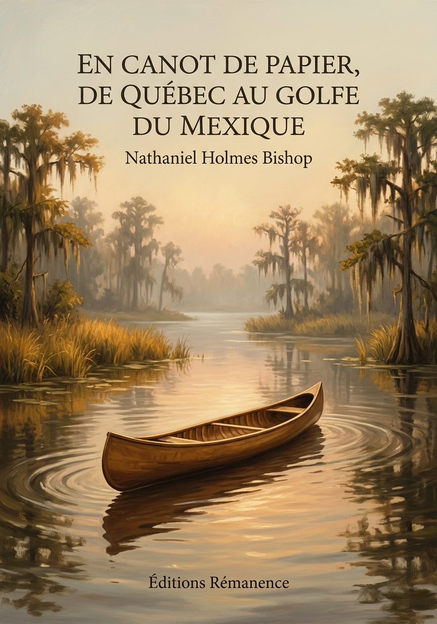 Livre En canot de papier, de Québec au golfe du Mexique par Nathaniel Holmes Bishop - Couverture - Editions Remanence