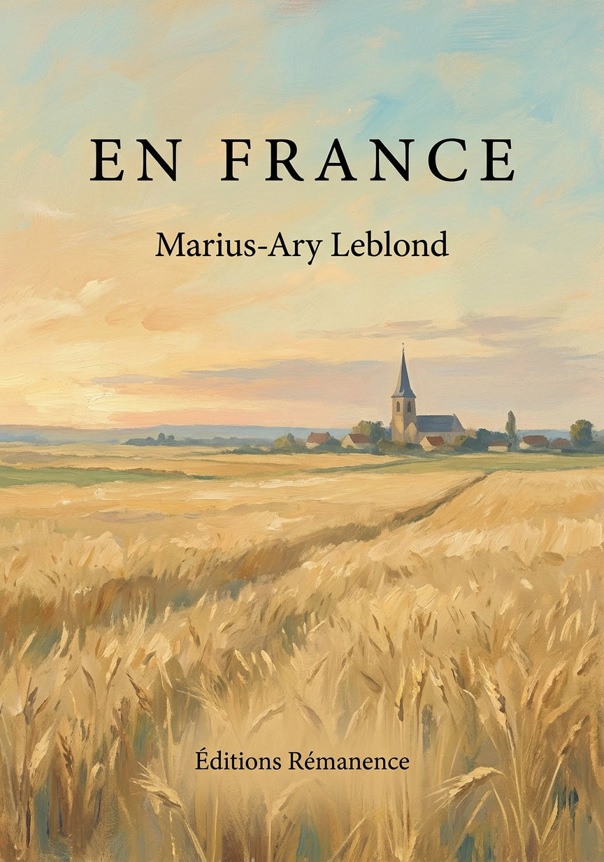 Livre En France par Marius-Ary Leblond - Couverture - Editions Remanence
