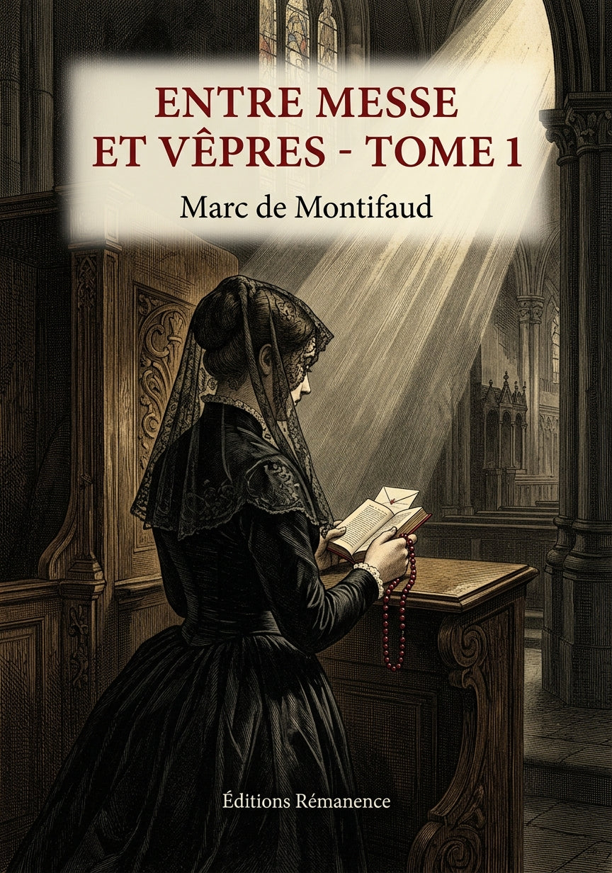 Livre Entre messe et vêpres - Tome 1 par Marc de Montifaud - Couverture - Editions Remanence