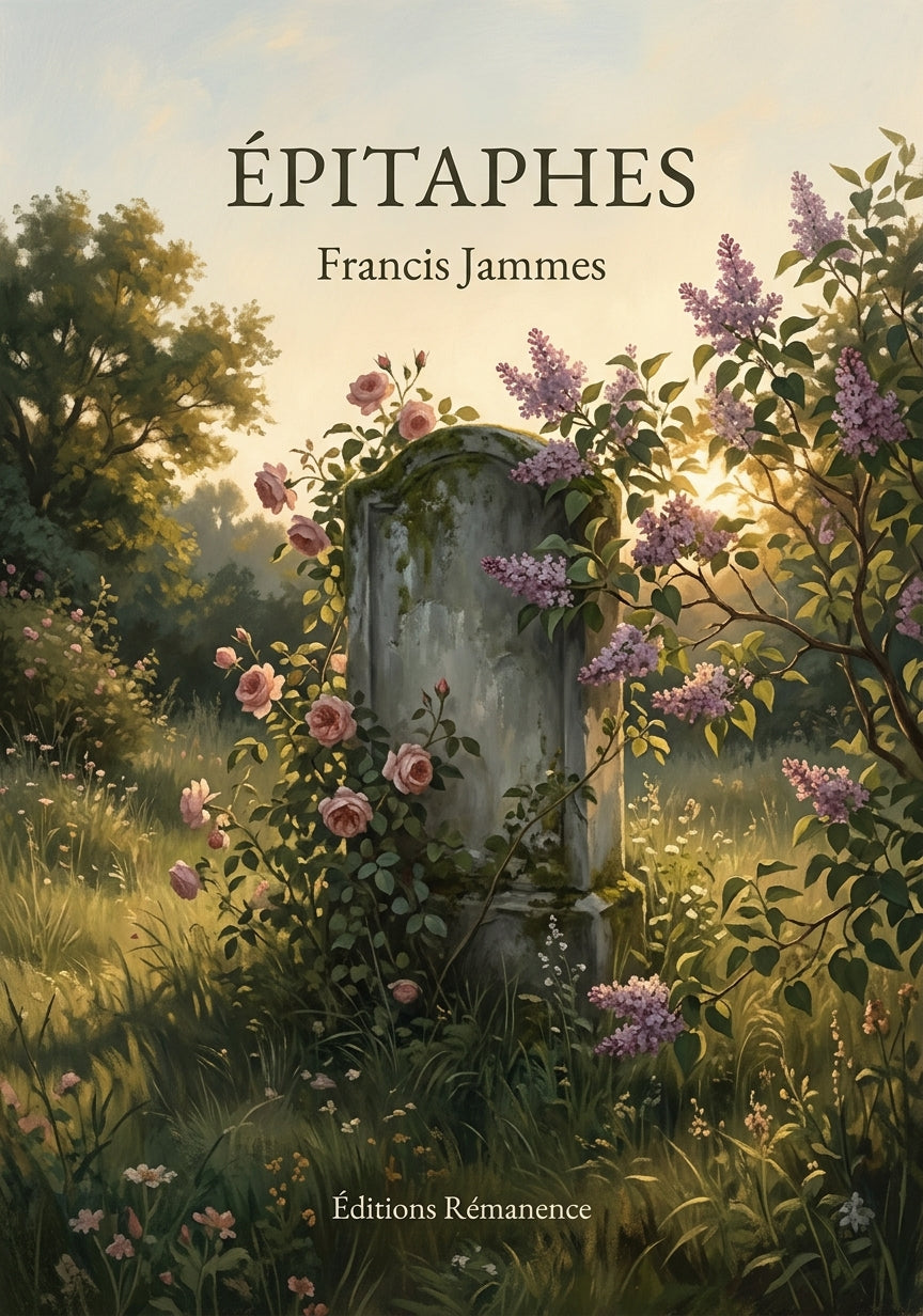 Livre Épitaphes par Francis Jammes - Couverture - Editions Remanence