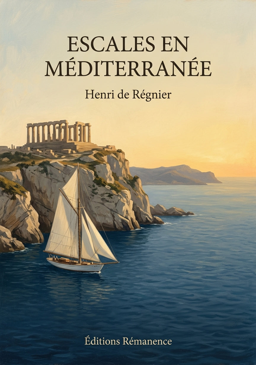 Livre Escales en Méditerranée par Henri de Régnier - Couverture - Editions Remanence