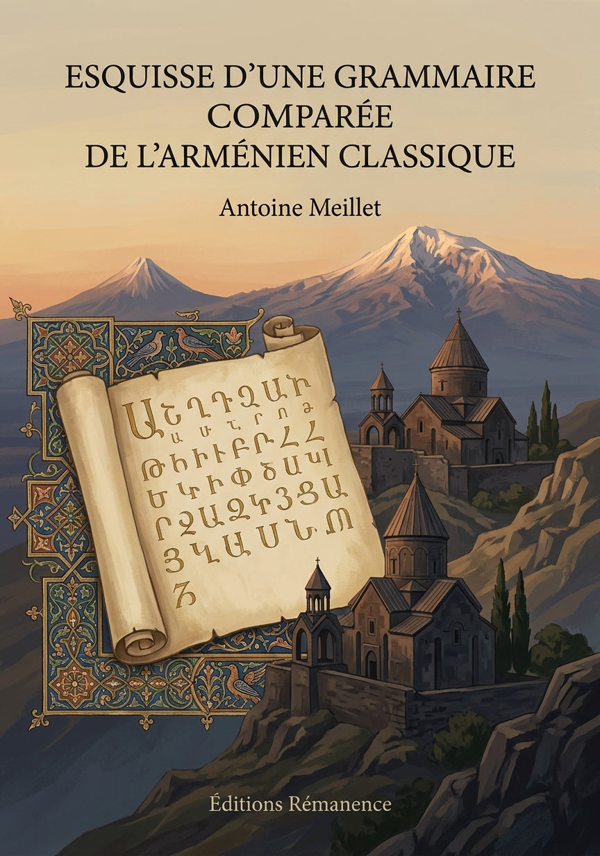 Livre Esquisse d'une grammaire comparée de l’arménien classique par Antoine Meillet - Couverture - Editions Remanence