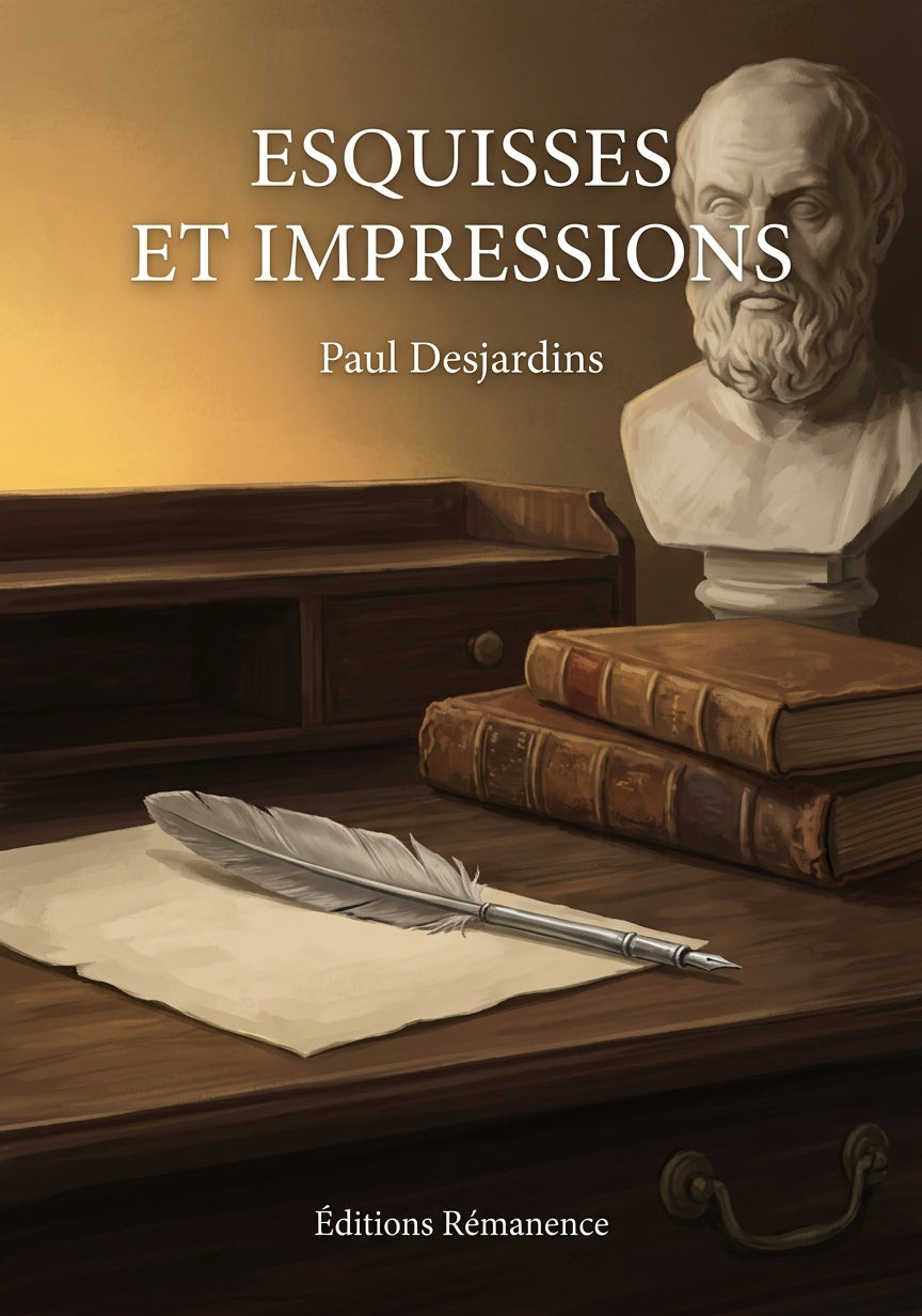 Livre Esquisses et Impressions par Paul Desjardins - Couverture - Editions Remanence