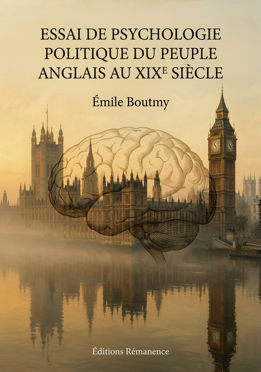 Livre Essai de psychologie politique du peuple anglais au XIXe siècle par Émile Boutmy - Couverture - Editions Remanence