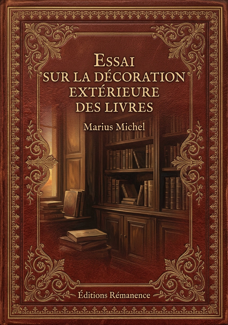 Livre Essai sur la décoration extérieure des livres par Marius Michel - Couverture - Editions Remanence