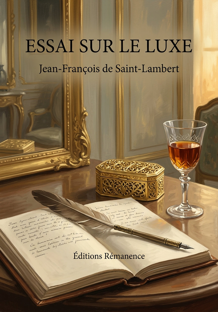 Livre Essai sur le luxe par Jean-François de Saint-Lambert - Couverture - Editions Remanence