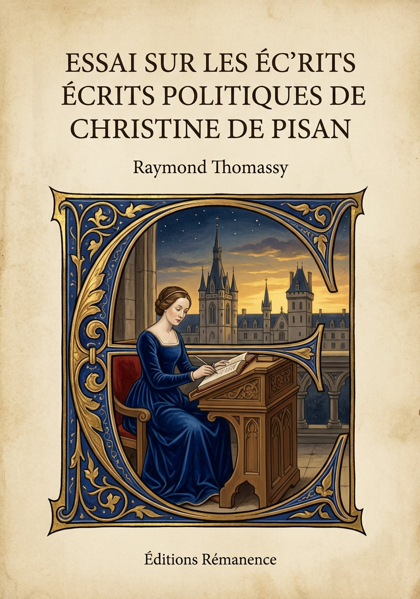 Livre Essai sur les écrits politiques de Christine de Pisan par Raymond Thomassy - Couverture - Editions Remanence