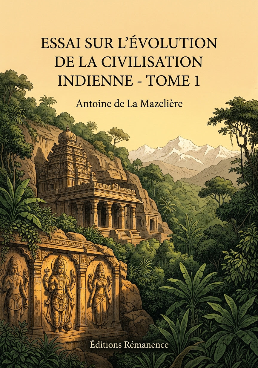 Livre Essai sur l’évolution de la civilisation indienne - Tome 2 par Antoine de La Mazelière - Couverture - Editions Remanence