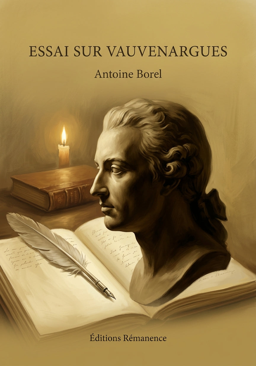 Livre Essai sur Vauvenargues par Antoine Borel - Couverture - Editions Remanence