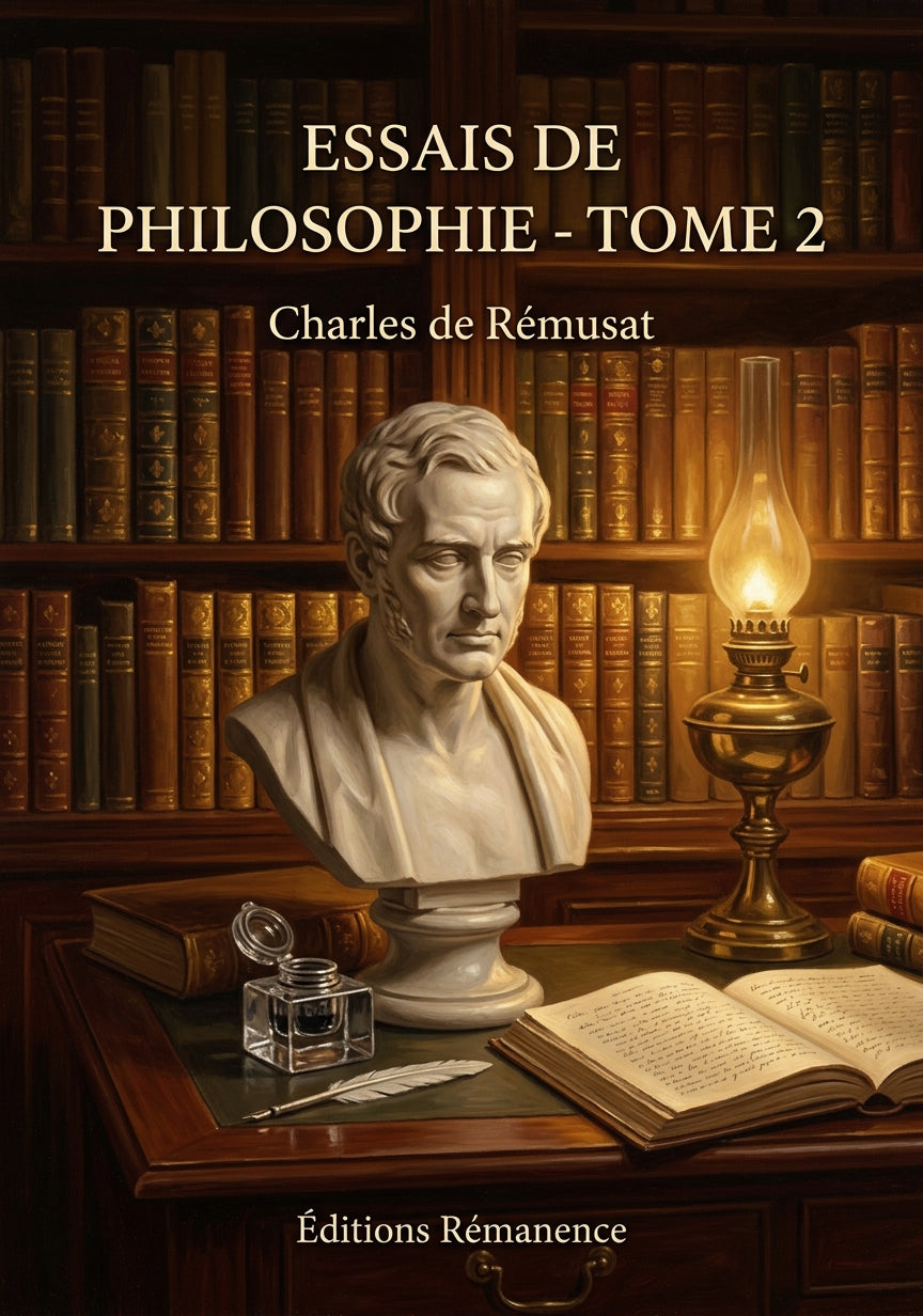 Livre Essais de philosophie - Tome 2 par Charles de Rémusat - Couverture - Editions Remanence