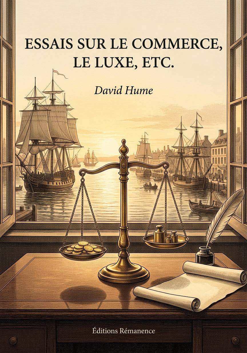 Livre Essais sur le commerce, le luxe, etc. par David Hume - Couverture - Editions Remanence