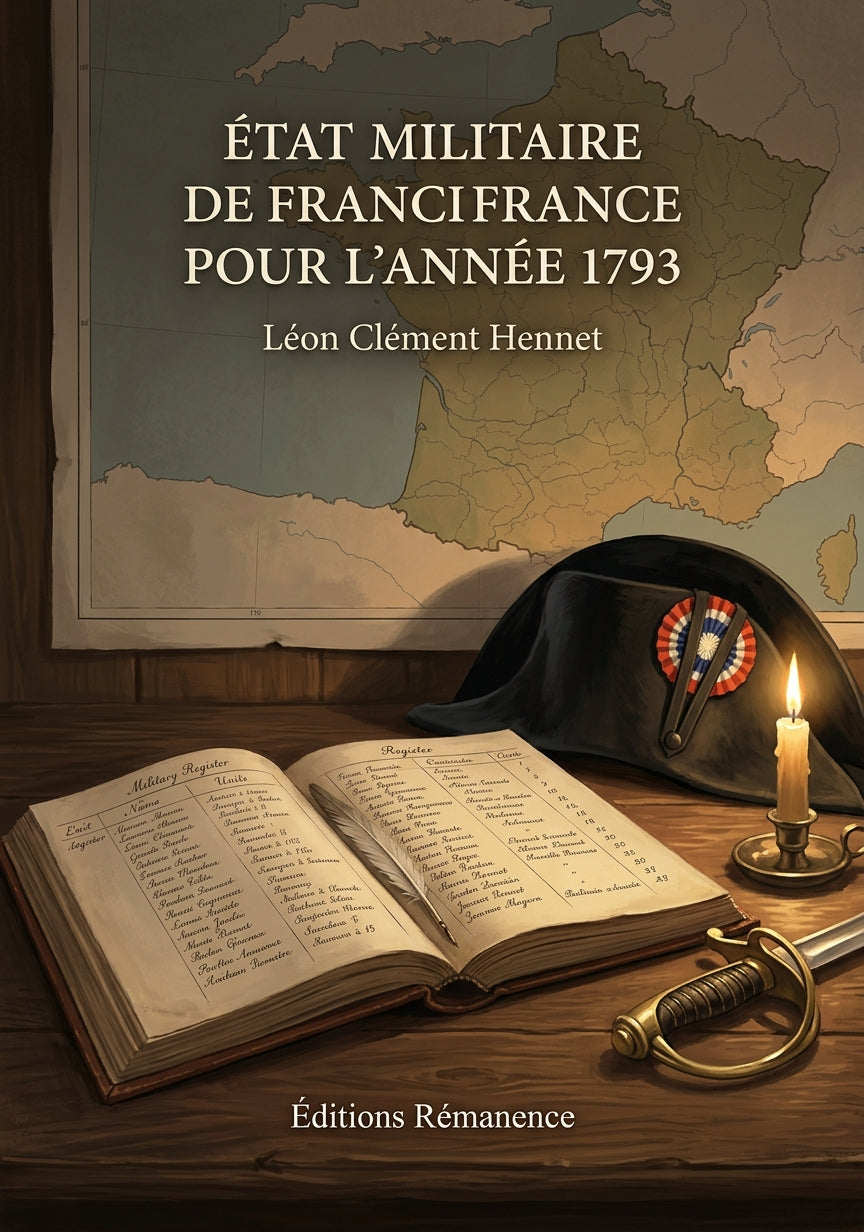Livre État militaire de France pour l’année 1793 par Léon Clément Hennet - Couverture - Editions Remanence