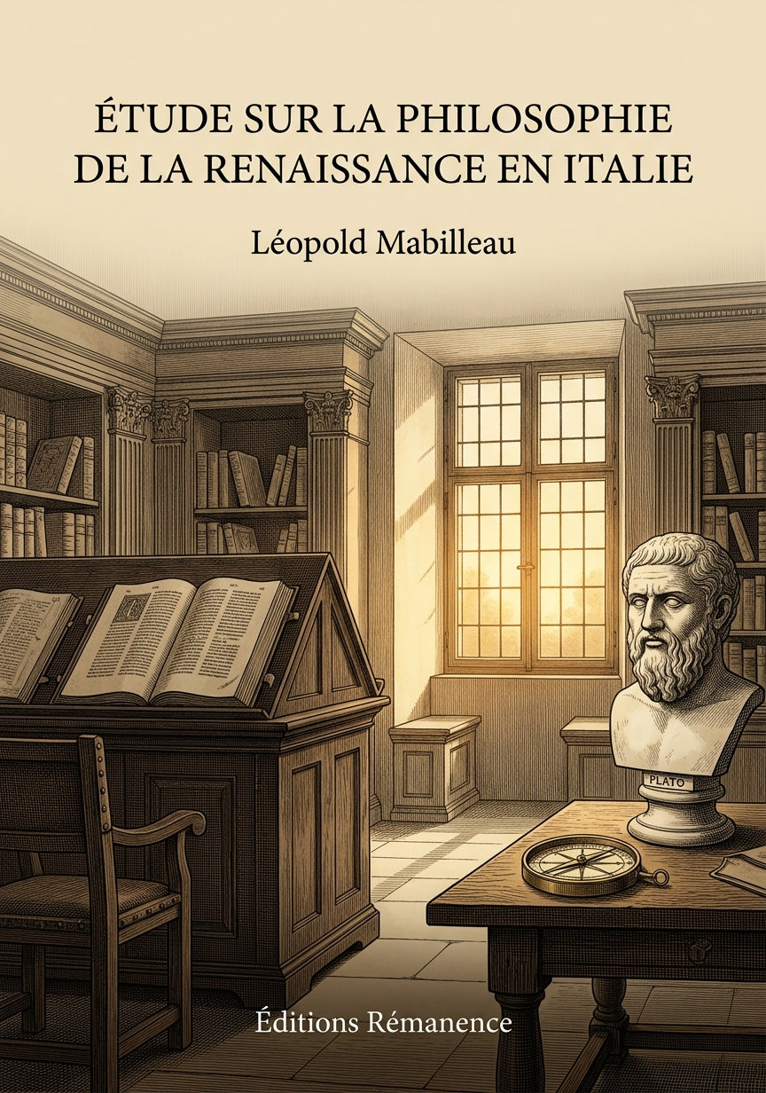 Livre Étude sur la philosophie de la Renaissance en Italie par Léopold Mabilleau - Couverture - Editions Remanence
