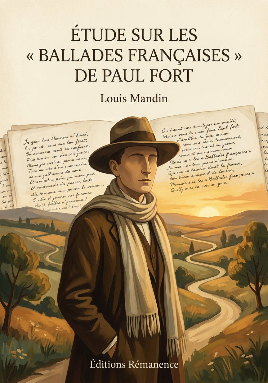 Livre Étude sur les « Ballades françaises » de Paul Fort par Louis Mandin - Couverture - Editions Remanence