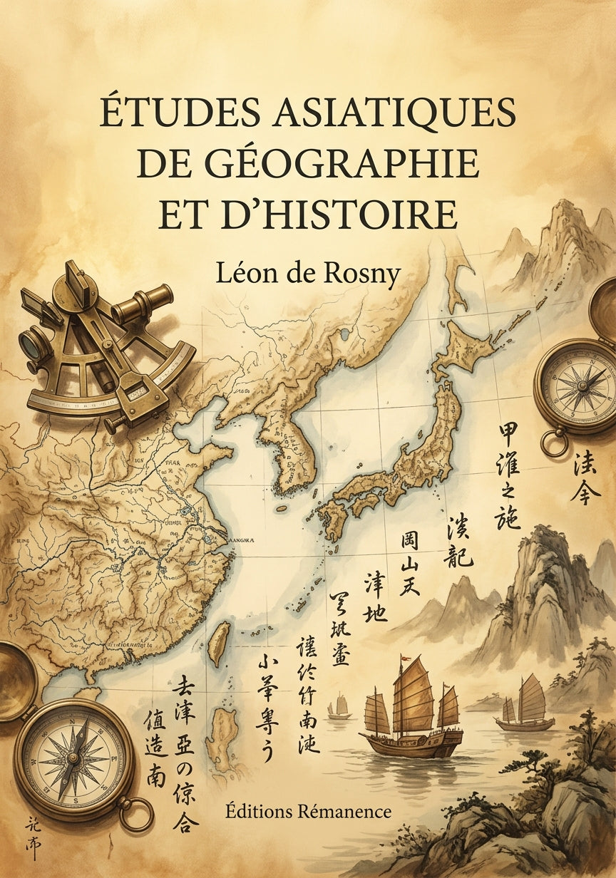 Livre Études asiatiques de géographie et d’histoire par Léon de Rosny - Couverture - Editions Remanence