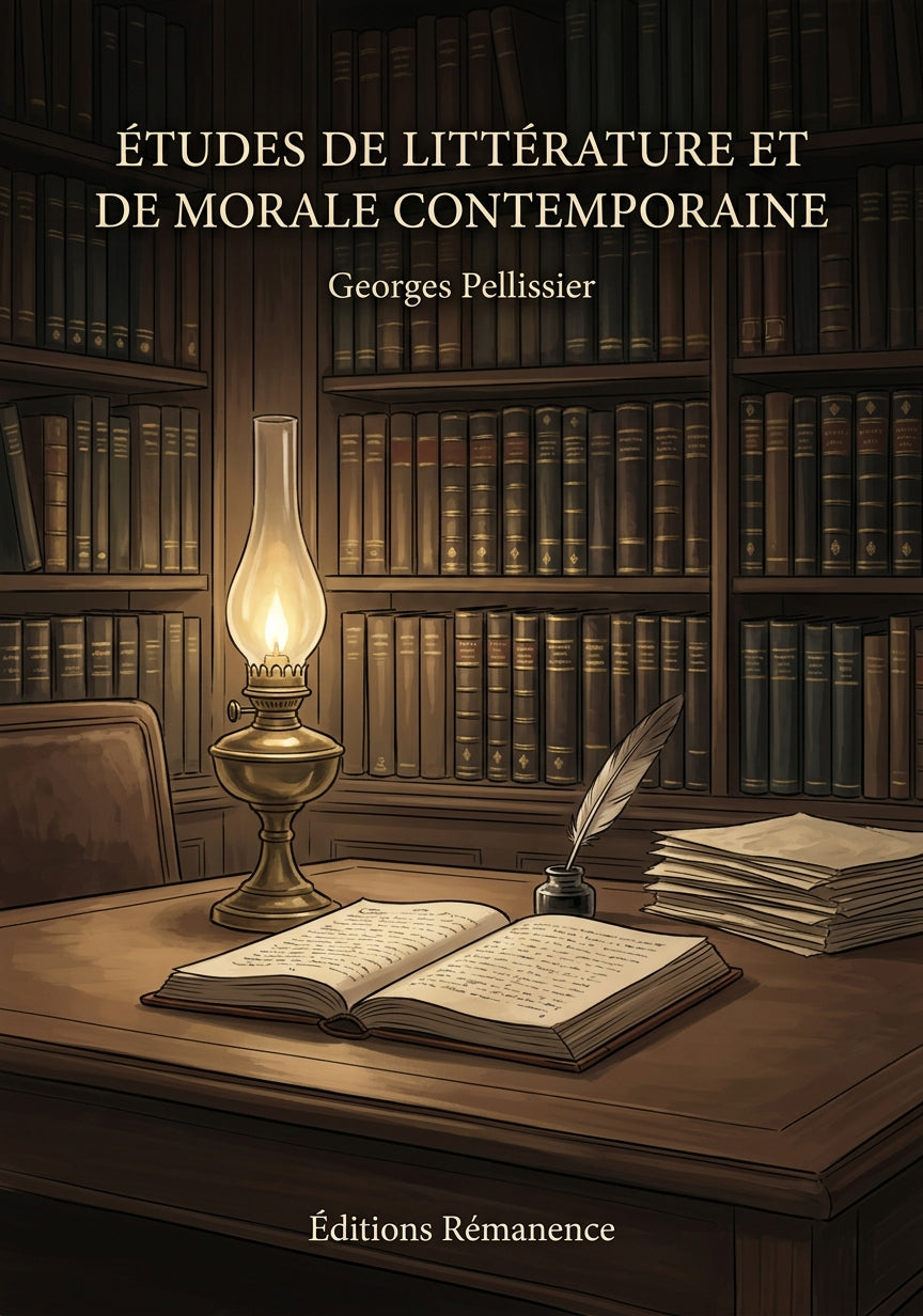 Livre Études de littérature et de morale contemporaine par Georges Pellissier - Couverture - Editions Remanence