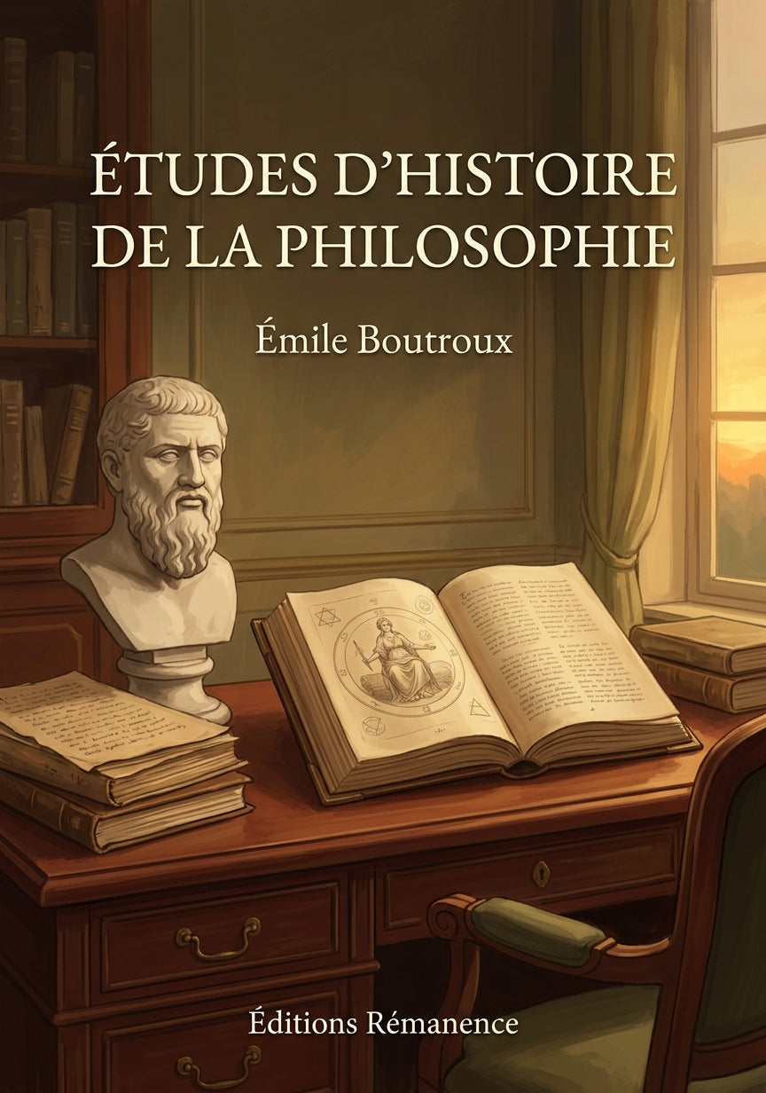 Livre Études d’histoire de la philosophie par Émile Boutroux - Couverture - Editions Remanence