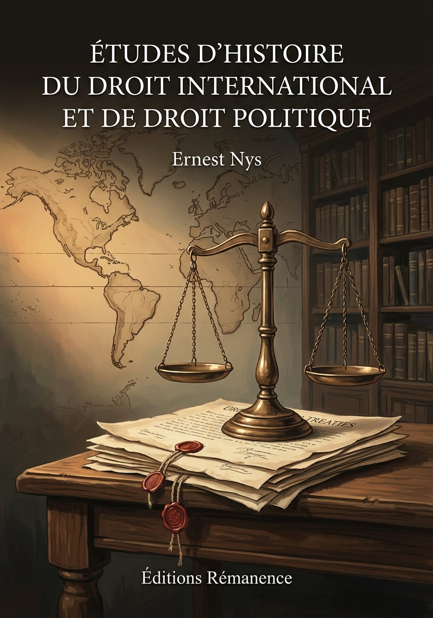 Livre Études d’histoire du droit international et de droit politique par Ernest Nys - Couverture - Editions Remanence